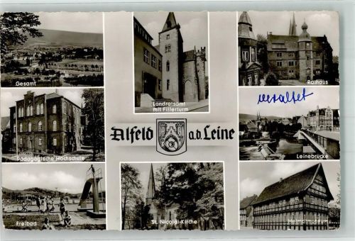 Alfeld Schwimmbad Kirche St. Nicolai Rathaus Landratsamt Fillerturm