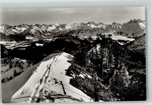 Bolsterlang Wannenkopf mit Piesenkopf Allgäuer Alpen Hochvogel und Mädelegabelgruppe