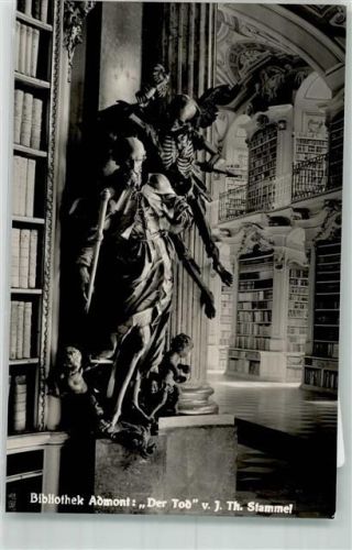 Admont Bibliothek im Stift Skulptur v. J. Th. Stammel