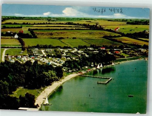 Bosau Fliegeraufnahme vom Campingplatz am Großen Plöner See