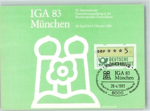 München IGA 1983 Sonderstempel Sonderkarte
