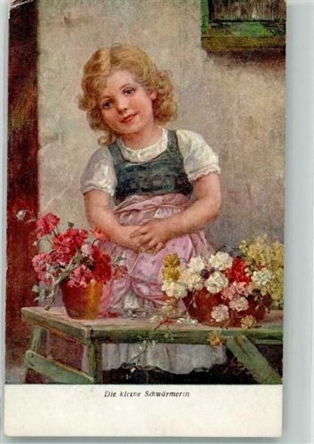 1918 889-4 Die kleine Schwärmerin Kind als Blumenverkäuferin