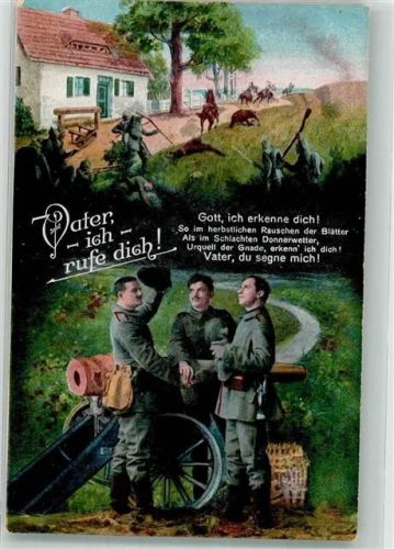 Landser in Uniform beten vor der Schlacht zu Gott L & P 5698/I