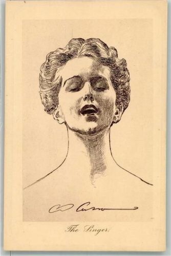 sign. Gibson Charles Dana Die Sängerin Pictorial Comedy