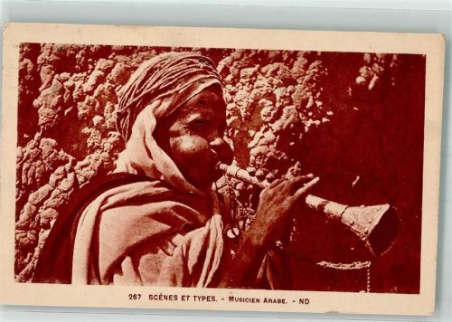 Nr. 267 Scenes et Types Mucicien Arabe Verlag Levy et Neurden Reunis