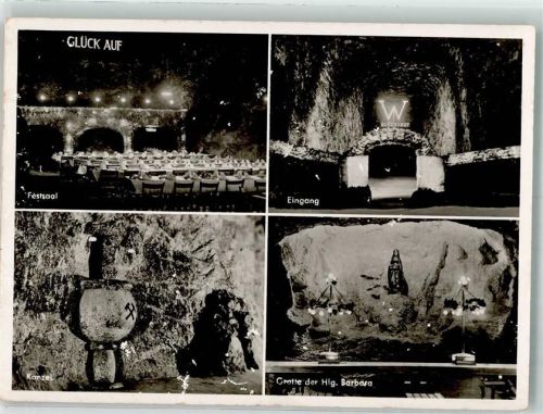 Bad Friedrichshall 1952 Festsaal Eingang Kanzel Salinen Stempel Schacht König Wilhelm II