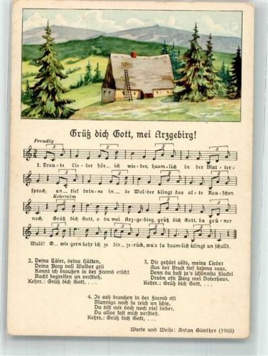 Grüß dich Gott mei Arzgebirg Verlag Günther Serie 166 Nr.8982