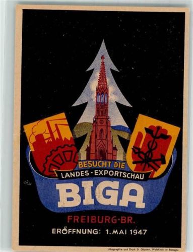 Freiburg BIGA Landes-Exportschau 1.Mai 1947