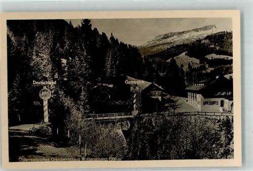 Tiefenbach Walserschanze Grenzgasthaus Hüttenstempel