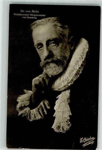 Hamburg Foto E. Bieber Dr. von Melle Präsidierender Bürgermeister Wohlfahrts-Karte