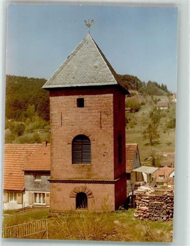 Iggelbach Glockenturm Ort handschriftlich Foto Original aus Archiv eines Ansichtskartenverlags