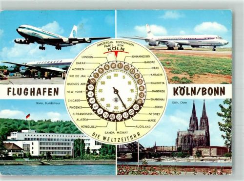 Köln Wahnheide 710 Kölner Dom Bonn Bundeshaus Weltzeituhr Boeing 707 Lufthansa