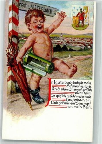 Lauterbach Verlag Mandt, Gust. Humor Wegweiser Wappen