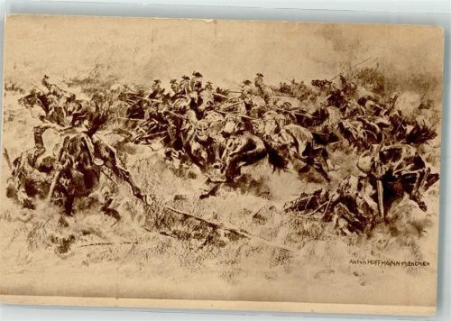 Deutscher Kavallerieangriff im gestreckten Galopp WK I