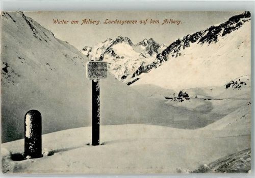 Winter Landesgrenze auf dem Arlberg