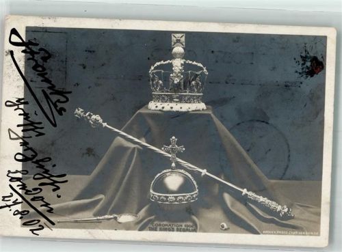 London 1902 Coronation The Kings Regalia Rotary Photo
