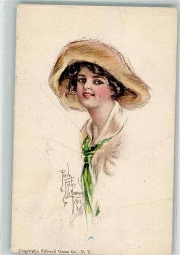 1912 Hutmode American girl Nr. 27 Verlag Edward Gross