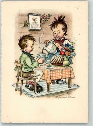 sign. Hanitzsch R. Kinder Original Hanitzsch-Karte 604