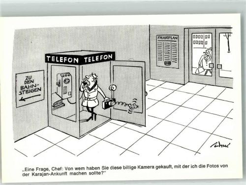 Comic Telefonzelle Aus dem Pressekalender der DB