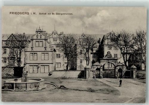 Friedberg Schloss Denkmal St. Georgsbrunnen