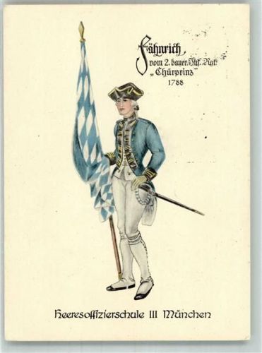 München Fähnrich v. 2. bayer. Jnf. Rgt. Chürprinz 1788 Heeresoffiziersschule III