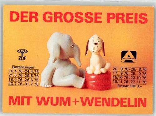 Bonn 1977 Aktion Sorgenkind mit Wum + Wendelin ZDF