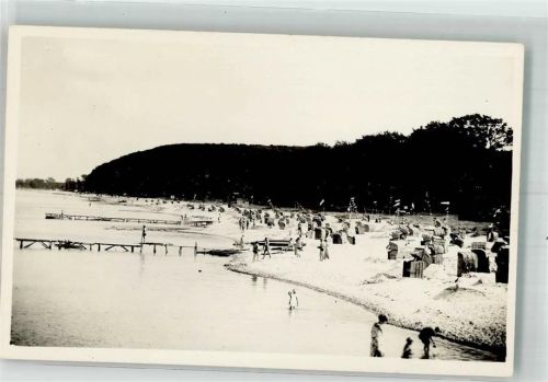 Scharbeutz Kleine Seebrücken am Strand Verlag Julius Simonsen Ort handschriftlich