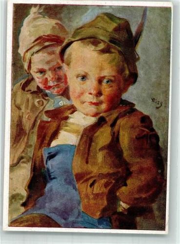 Stams Zwei kleine Jungen in Tracht aus der Stamser Gegend Korn-Verlag Nr. 20/1439