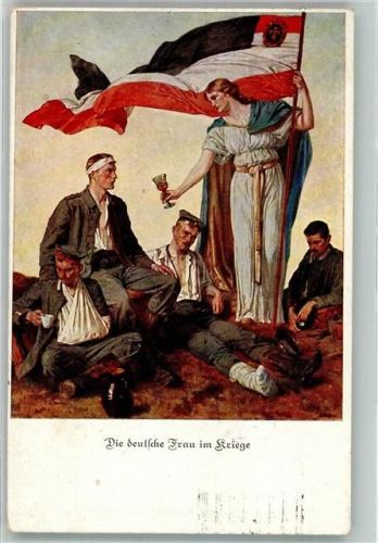 Allegorie Deutsche Frau im Krieg WK I