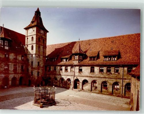 Altdorf Innenhof mit Brunnen des Wichernhauses Foto Original aus Archiv eines Ansichtskartenverlags Ort handschriftlich