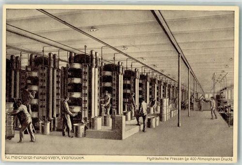 Wandsbek Fabrik Nr. 10 Reichardt Kakao Werk , Hydraulische Pressen