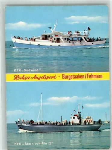 Burg Hochsee-Angelfahrten mit Kriegsfischkutter Südwind und KFK Stern von Rio II