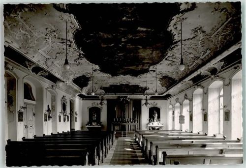 Benediktbeuern Inneres der Klosterkirche Foto Original aus Archiv eines Ansichtskartenverlags Ort handschriftlich