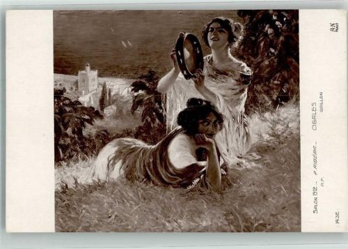 Nr. 1432 Salon 1912 Ribera: Cigales Frauen Tamburin