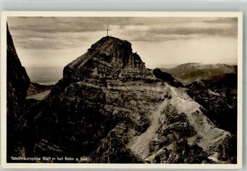Krün 1935 Gipfelkreuz Schöttlkarspitze