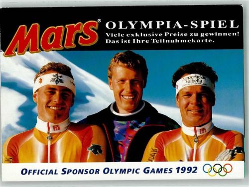 Albertville Winterspiele 1992 Mars Offizieller Sponsor