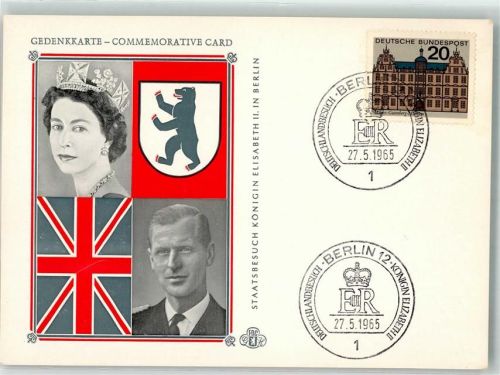 Königin Elisabeth II mit Prinz Philip Staatsbesuch i. Deutschland 27.5.1965