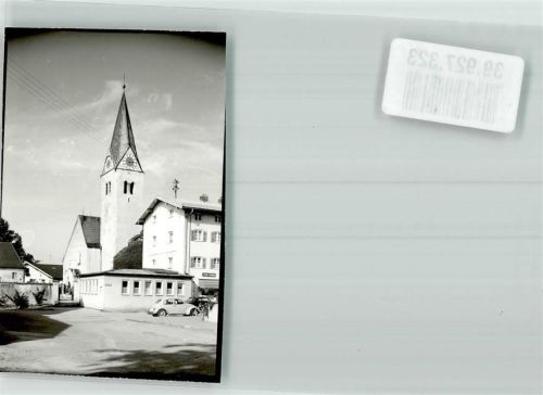 Isen St. Zeno Kirche VW Käfer Foto Original aus Archiv eines Ansichtskartenverlags Ort handschriftlich
