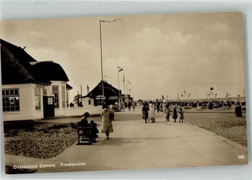 Dahme 1926 Gasthaus Bücherstube Promenade