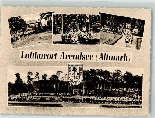 Arendsee Foto Schlegel Pionierlager Maurice Thorez Wappen