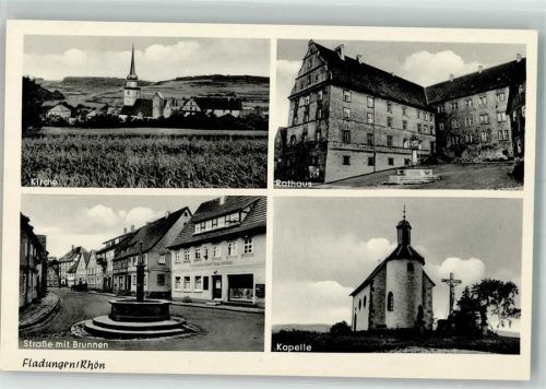 Fladungen St. Kilian Kirche Brunnen Rathaus Zehnthaus St. Gangolf Kapelle