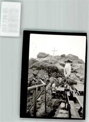 Lam Osserschutzhaus beim Gipfelkreuz und Landesgrenze Foto Original aus Archiv eines Ansichtskartenverlags Ort handschriftlich