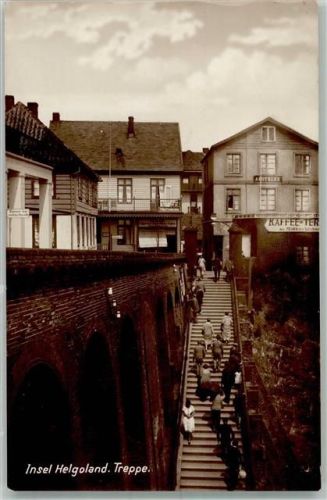 Helgoland Treppe zum Oberland Vorkriegsaufnahme Verlag Glückstadt & Münden Nr. 2370