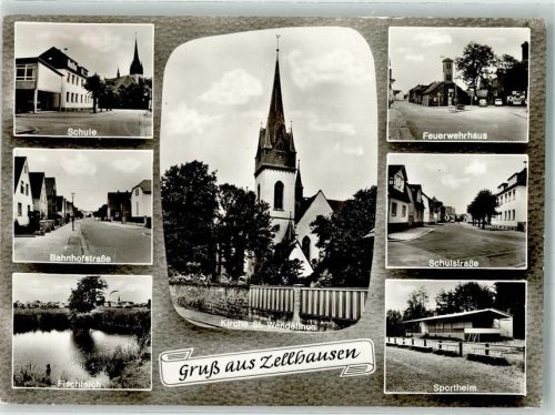 Zellhausen Schule St. Wendelinus Kirche Feuerwehrhaus Sportheim