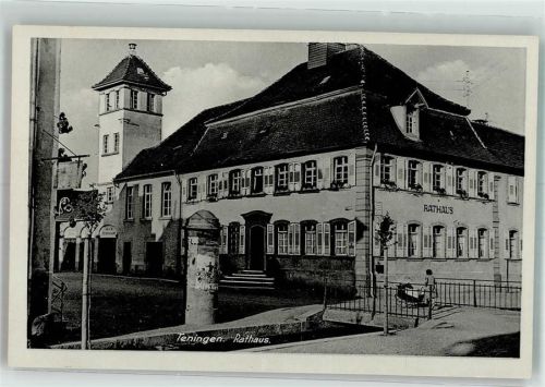 Teningen Rathaus Litfaßsäule