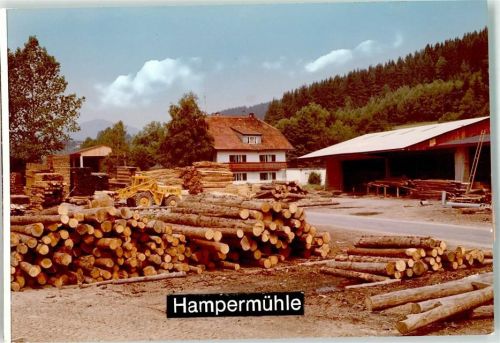 Achslach Sägewerk Hampermühle Ort handschriftlich Foto Original aus Archiv eines Ansichtskartenverlags