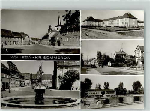 Kölleda Roßplatz Wipertusbrunnen Marktplatz Bahnhofstrasse Schwimmbad