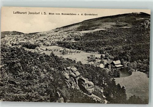 Kurort Jonsdorf Blick vom Nonnenfelsen n. d. Gondelfahrt