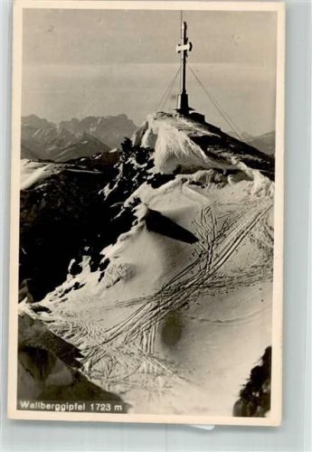 Wallberg 1937 Gipfelkreuz Wallberggipfel Hüttenstempel WK II