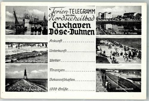Duhnen Steubenhöft Kugelbake Döse Seebadeanstalt Telegrammstil Verlag Lagerbauer & Co. Nr. 68